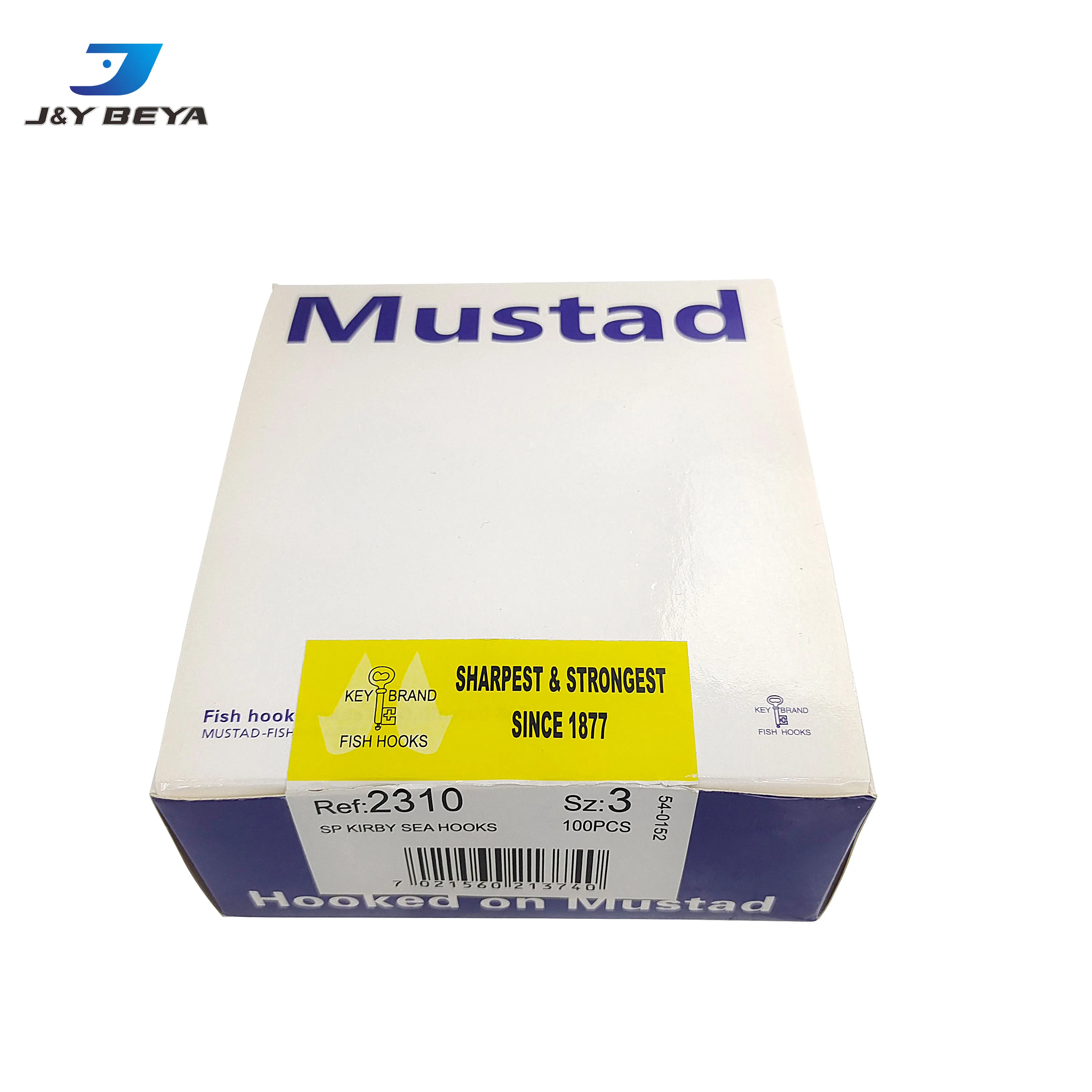 Mustad 2310 Model Fishhook High Carbon Steel Barbed Hook 1000pcs/box Saltwater Fishing Hooks