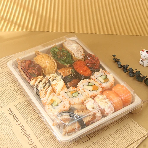 Прямая поставка с завода, пластиковый пищевой контейнер, коробки для хранения, обычный лоток для суши, биоразлагаемые тарелки для продуктов