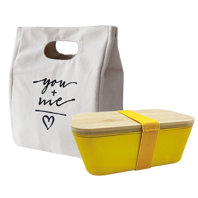 
Модный дизайн, прямоугольный Ланч-бокс для хлеба из бамбукового волокна с столовыми приборами 