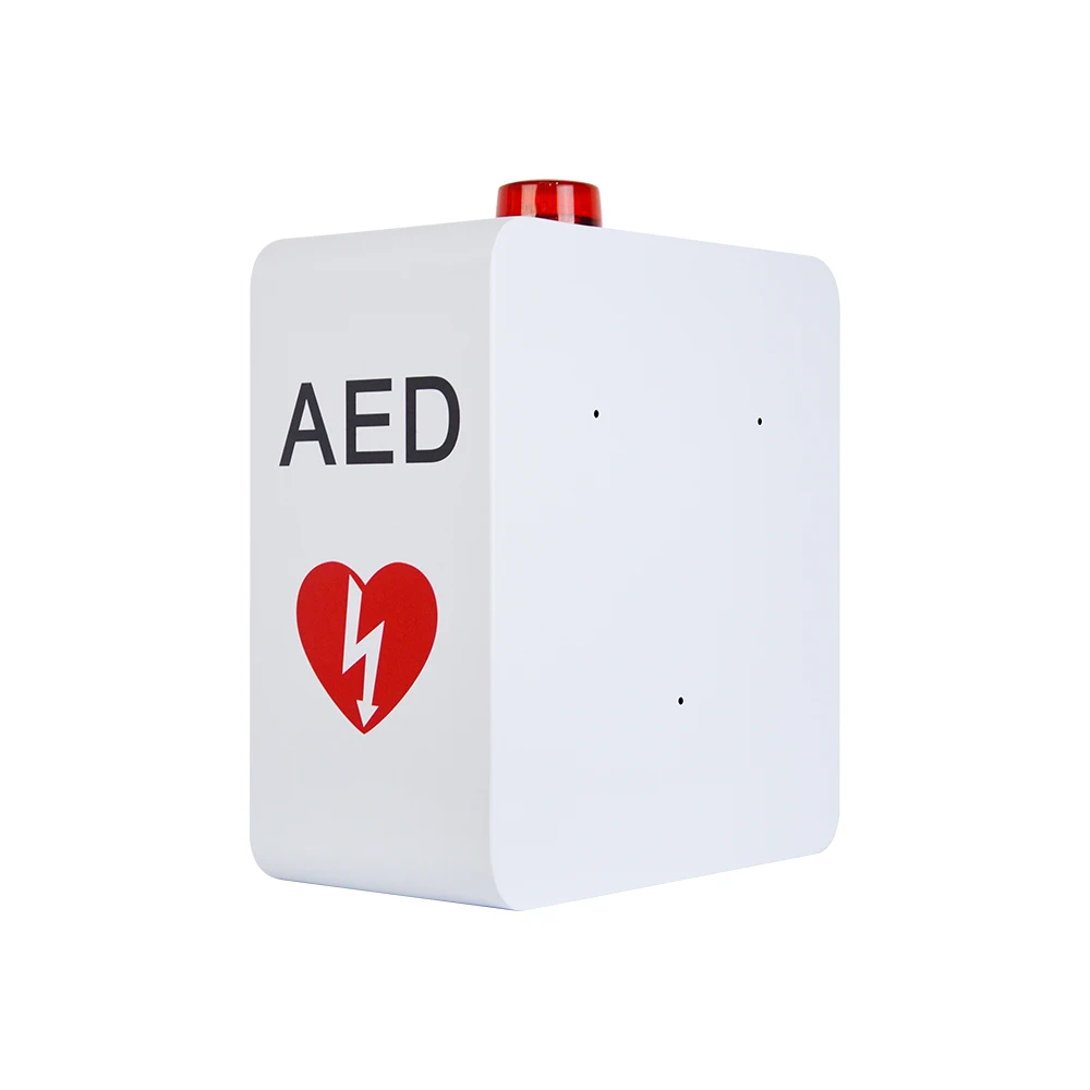 Steel AED Defibrillator Wall Mounted Storage Cabinet for first aid use