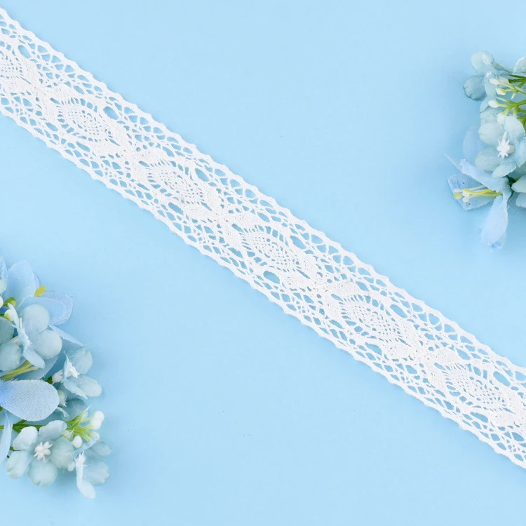 Stock Crochet 3CM Cotton Lace Trim Crocheted High Quality Guipure Cotton Lace