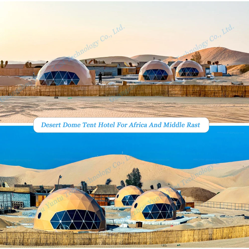 6m Outdoor Hotel Luxury Glamping Geodesic Dome Clear PVC Igloo Tent House With Bathroom