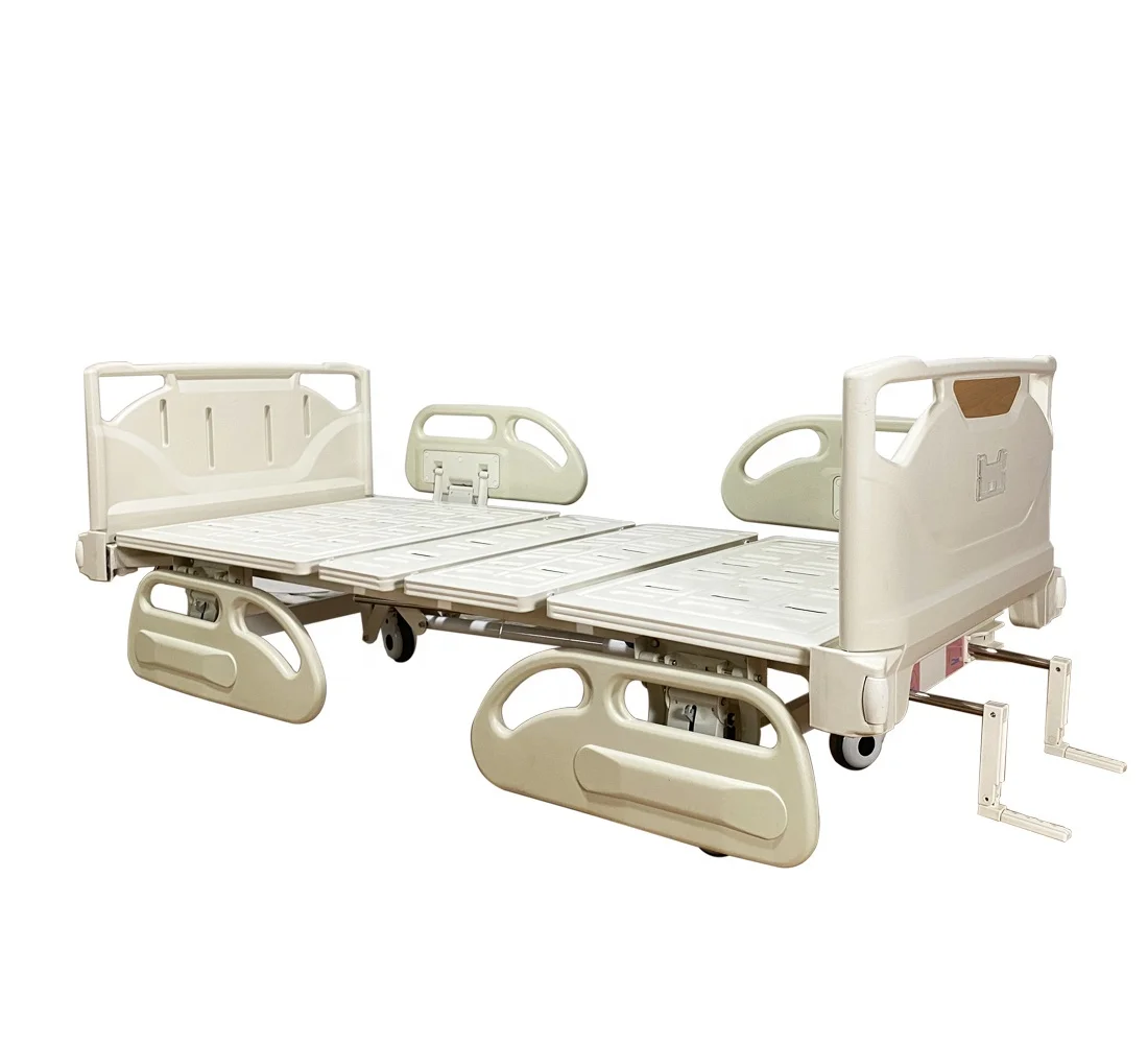 Two Cranks Manual Hospital Bed 2-Function Medical Patient Furniture