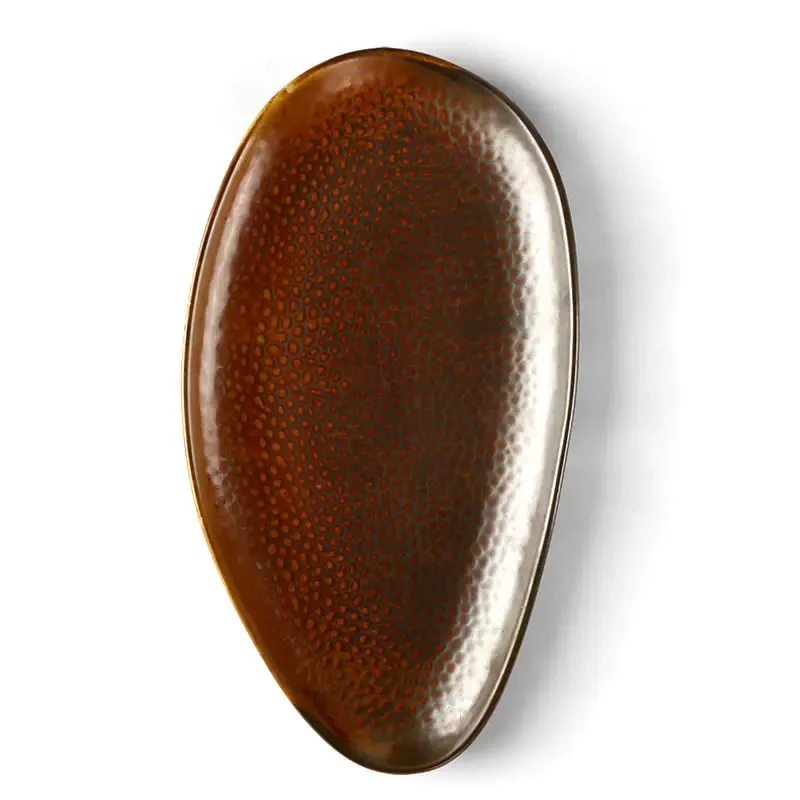 2022 New Banquet & Buffet Serving Plattes Vajilla Platos Egg Shape Ceramics Stackable Crockery Japanese Restaurant Plates Dishes