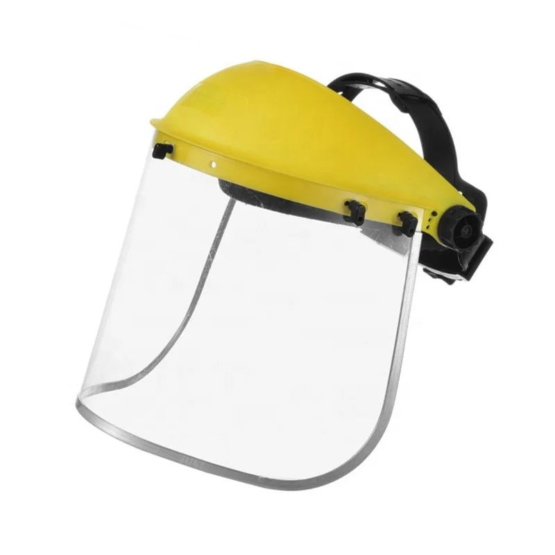 Clear Face Shield Full Faceshield Visor with Adjustable Headgear Industrial Safety Faceshield  Ce En166