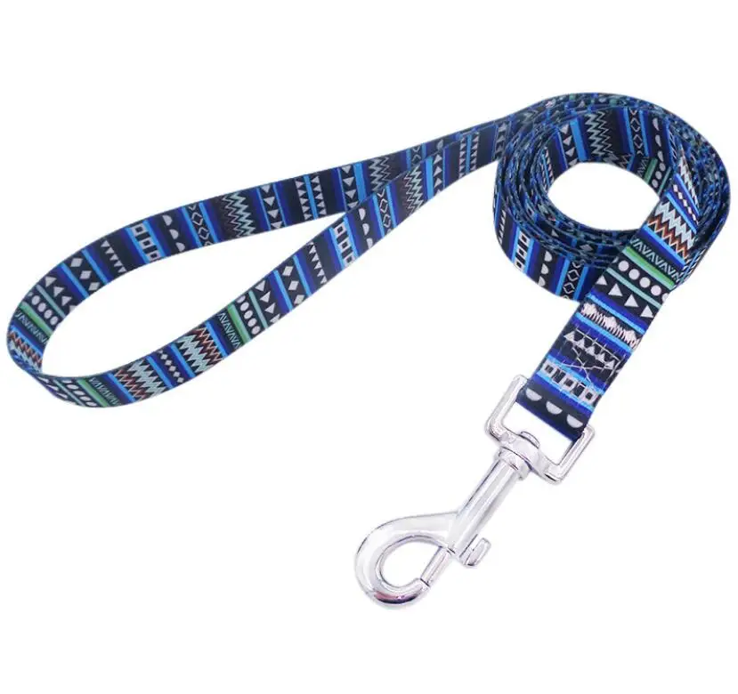 
New Product Nylon Dog Leash Printing Floral Pattern Colorful Puppy Small Medium Large Dogs 