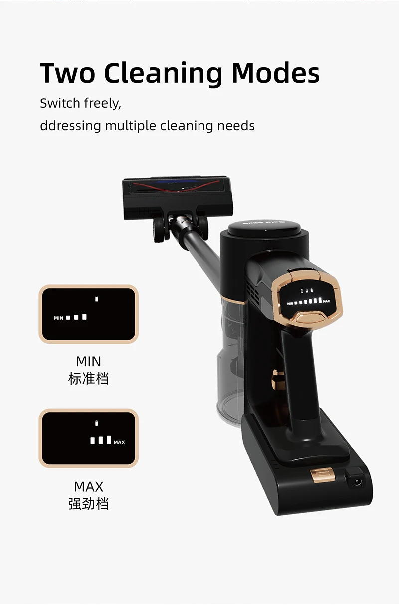 Wireless handheld Vacuum Cleaner 165W with LED display Lightweight brushless big power vacuum cleaner
