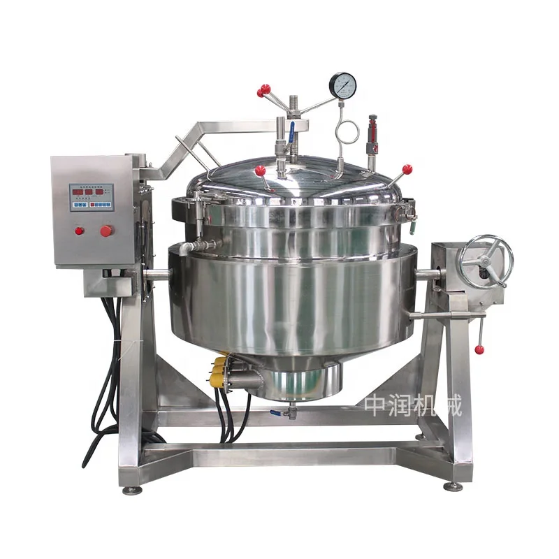 CE Approved Industrial 500L Vertical High Pressure Cooker Kettle soy beans chickpeas sweet corn cooking machine