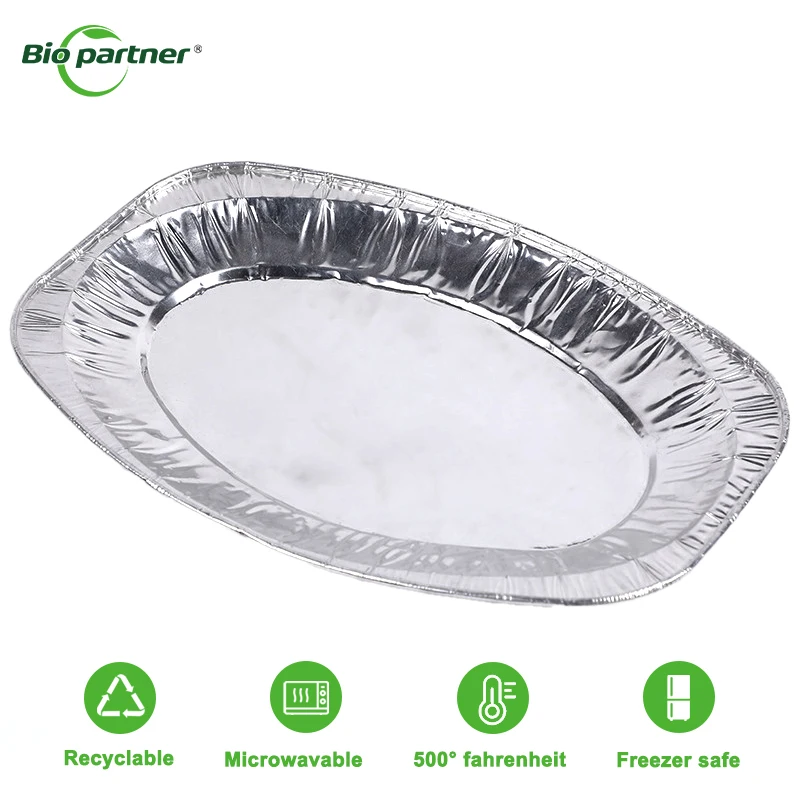 Disposable Restaurant Takeout Foil Food Containers Aluminum Container Packaging Tray Fish Plate Lunch Box