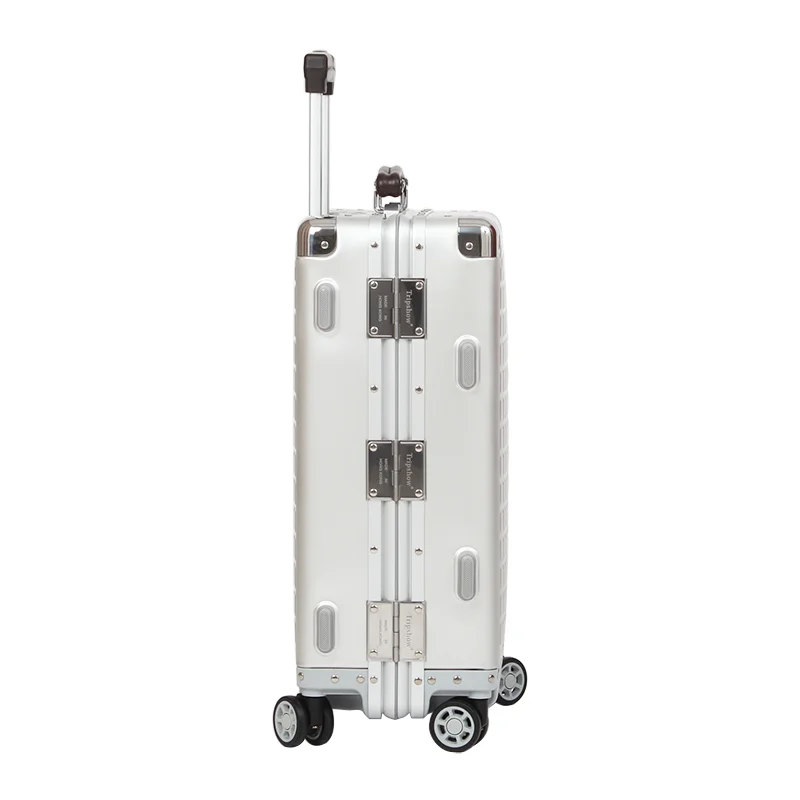 Factory Direct Different Size Aluminum Leather Handle Luggage Bags Cases Suitcase