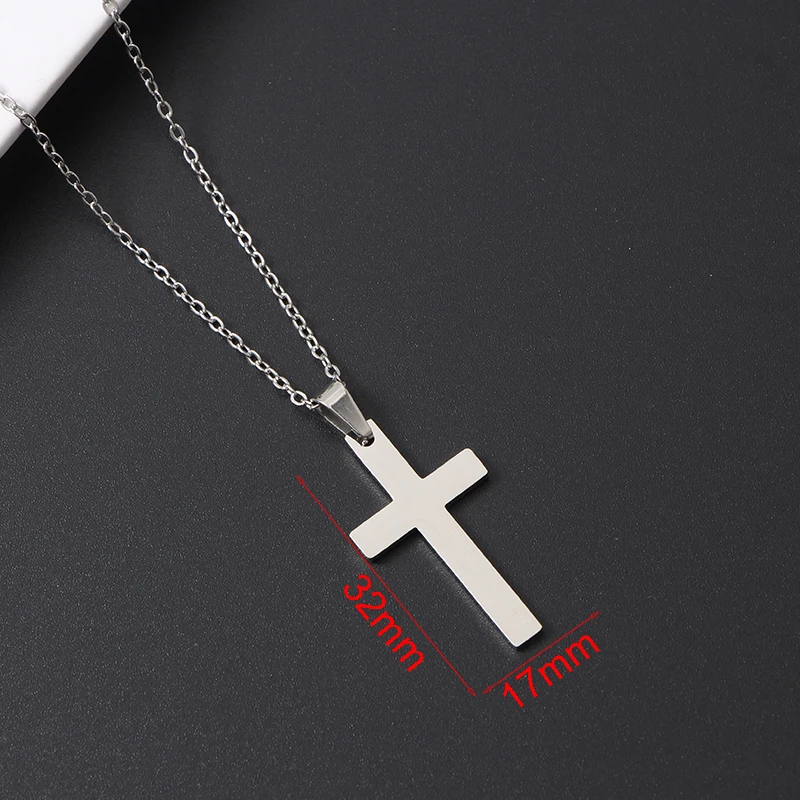 New Factory Fashion Gold Plated Stainless Steel Jewelry Men Women Cross Pendant Necklace