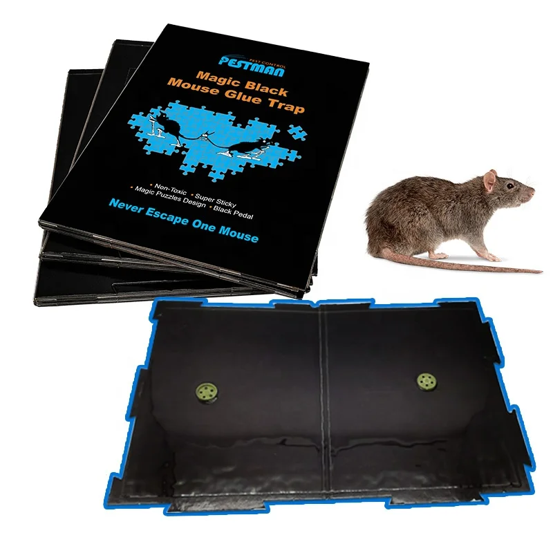 Pestman Rat Trap Glue Boards Reusable Catch Mouse Rat Glue Pest Control Cardboard  Rat Glue Board