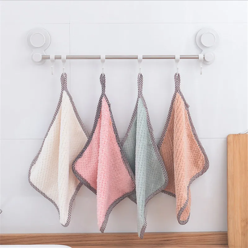 Kitchen Cleaning Cloths Super Thicker Absorbent  Table Kitchen Hanging Clean Dish Washing Cloth Cleaning Tool H609