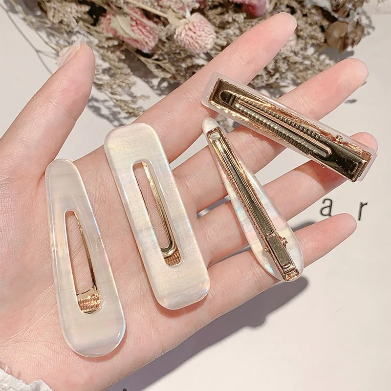 Korean Style Hair Clip  Girl Ins Mermaid Color Bangs Clip Headdress Duckbill Clip  Hair Accessories