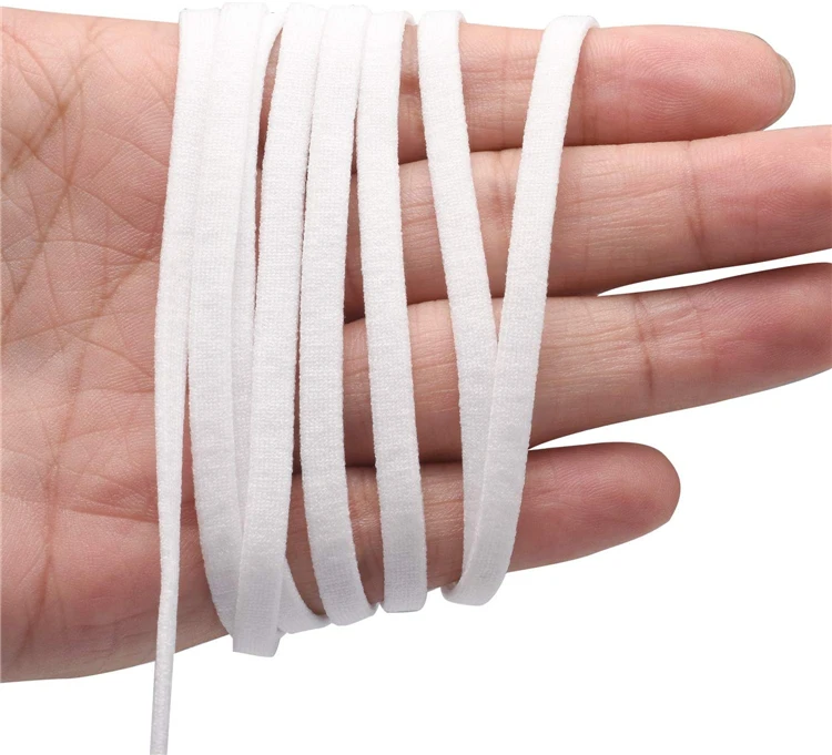 Flat Elastic Band Roll White Black 3mm 5mm 6mm 8mm 10mm High Elastic Flat Rubber Band Sewing And Crafting Stretch Rope DIY