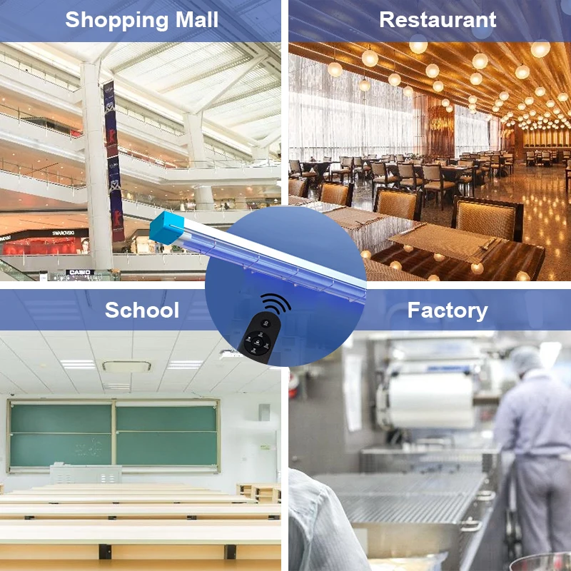 OEM smart Disinfection lamp 254nm UVC Disinfection Ceiling Light for school hospital Intelligent UVC sterilizing lamp