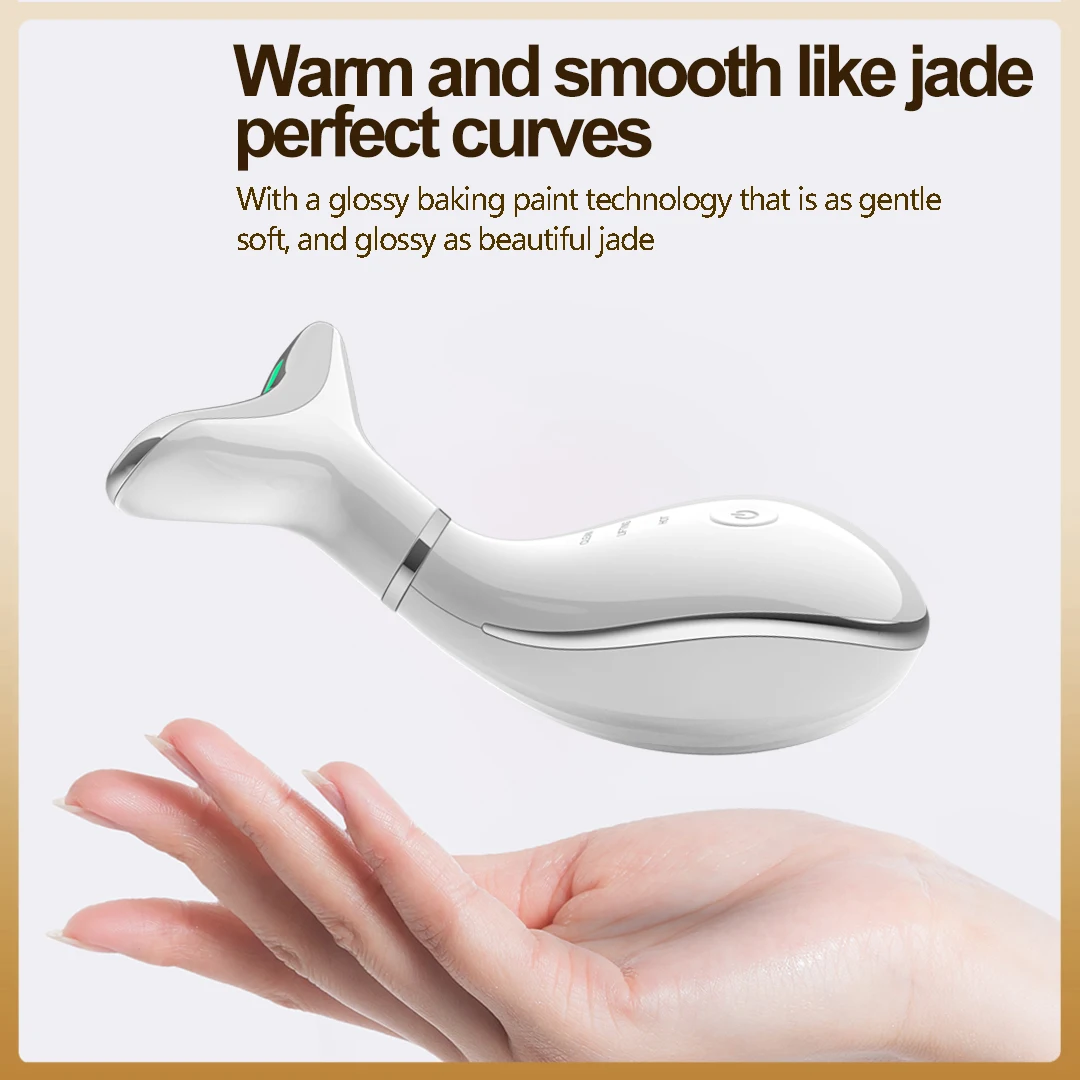 Beauty Home Use Face And Neck Massager Microcurrent Ems Led Photon Vibration Neck Beauty Device V Face Lifting Device