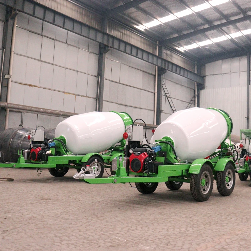 4 Wheel Trailers 1 Ton 2 Ton Strong Box Bulk Cement Concrete Mixer Tanker Semi Trailer