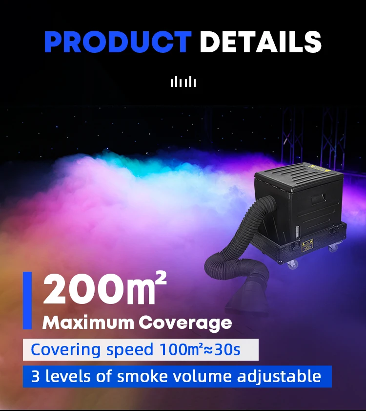 Moka sfx 4000w mini DMX dry ice low fog machine wedding stage event low lying smoke machine
