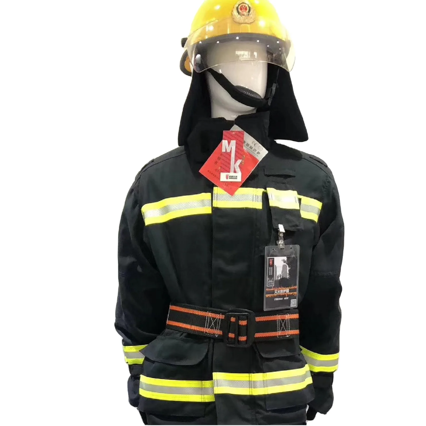 Aramid Fire Fighting Suit with ISO standard Fireproof firefighting fireman Suit