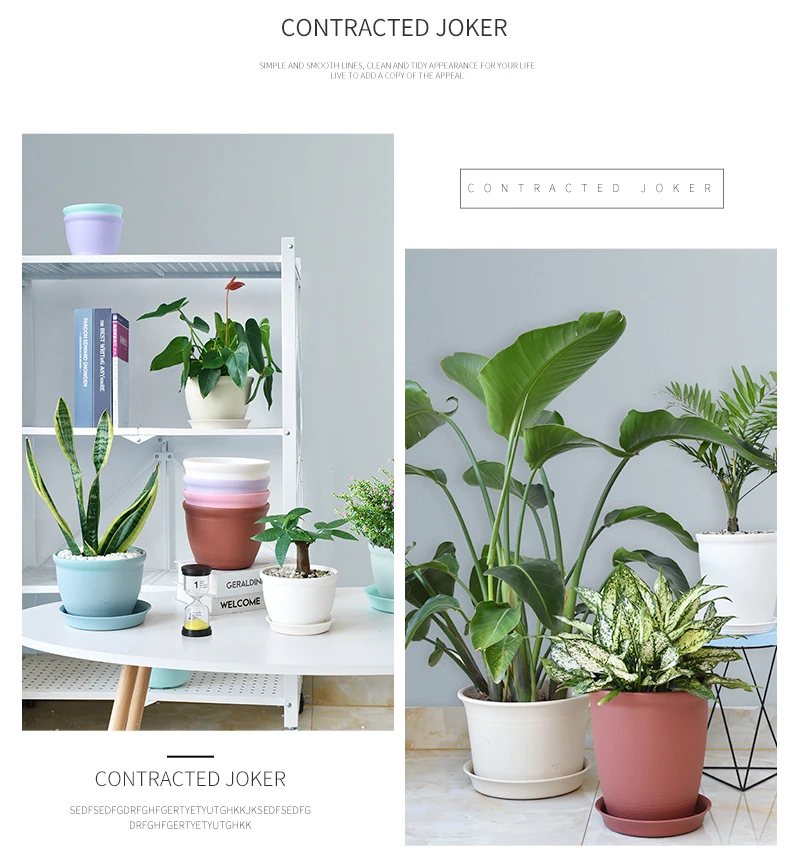 Marble Appearance Deepbang  Tell Threaded Flower Pots Indoor Green Plant Pot High Simulation Pot Flower for Planting