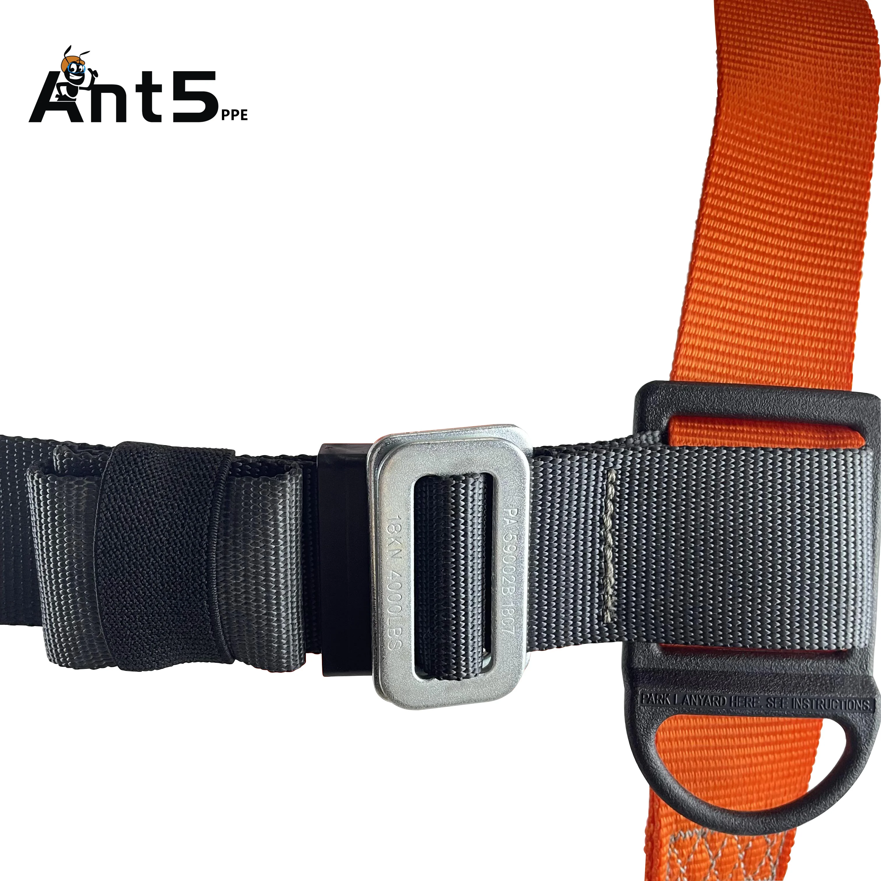 ANT5PPE Safety Harness with Steel Pass through Buckles Safety Belt for Construction & Industrial Work for Fall Protection