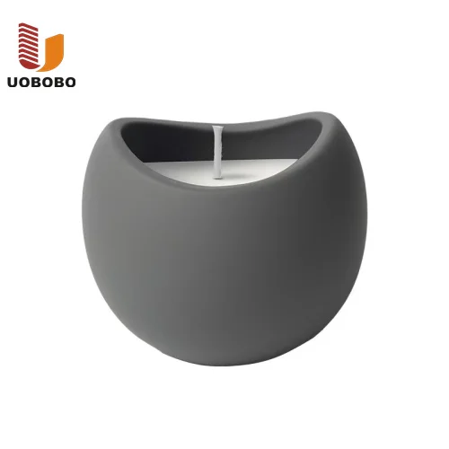UOBOBO easter egg shaped empty blue and white 8oz mate candle jar ceramic empty bowls for candles
