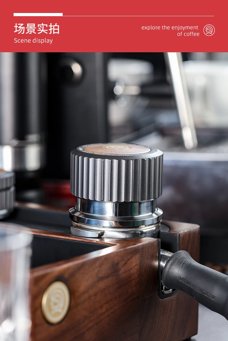 zeroHero custom 51mm stainless steel cafe palm coffee espresso tamper