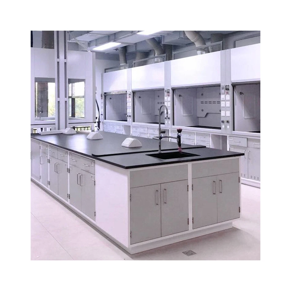 Customized laboratory equipment steel work bench hospital island lab bench