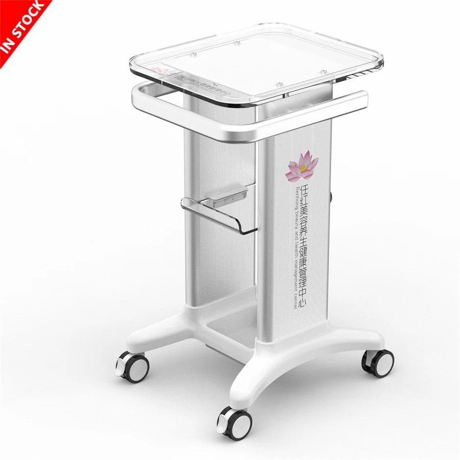 New Arrival Cavitation Machine Stand Rolling trolley Cart Salon Working Trolley ABS Plastic Beauty Salon Trolley