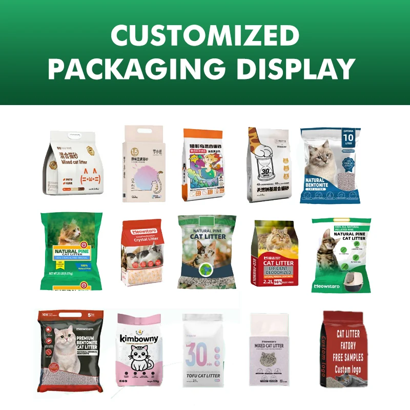 Free Samples Customization Meowstard Non Stick Bottom  Tofu Cat Litter Cat Food and Litter