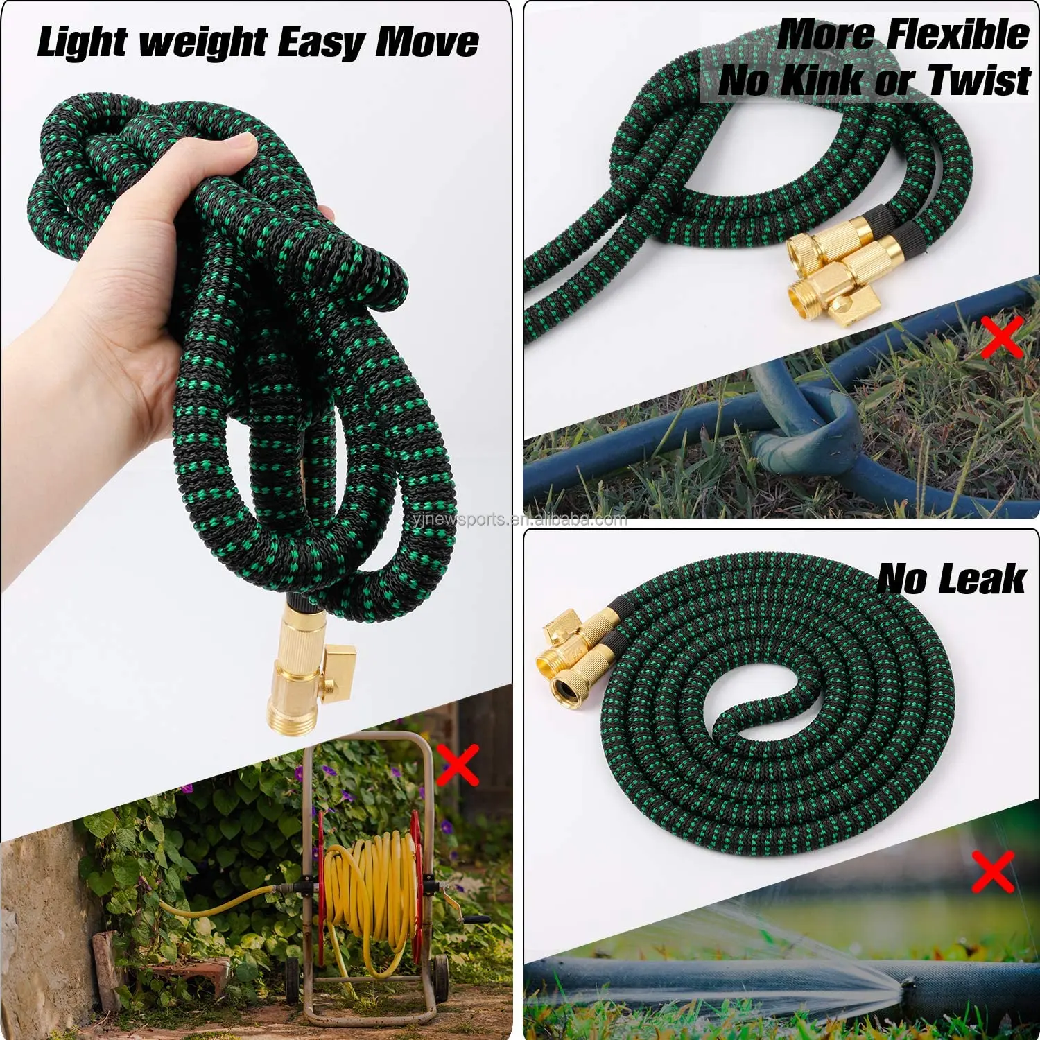 OEM 25Ft/50Ft/75Ft/100Ft Anti-Corrosion latex Expandable  Magic Garden Hose Pipe