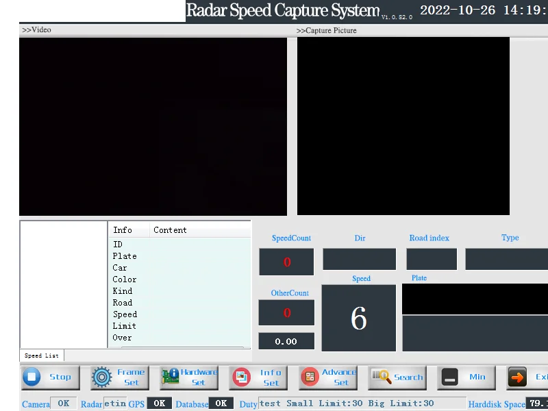Original factory integrated traffic speed enforcement radar speed camera