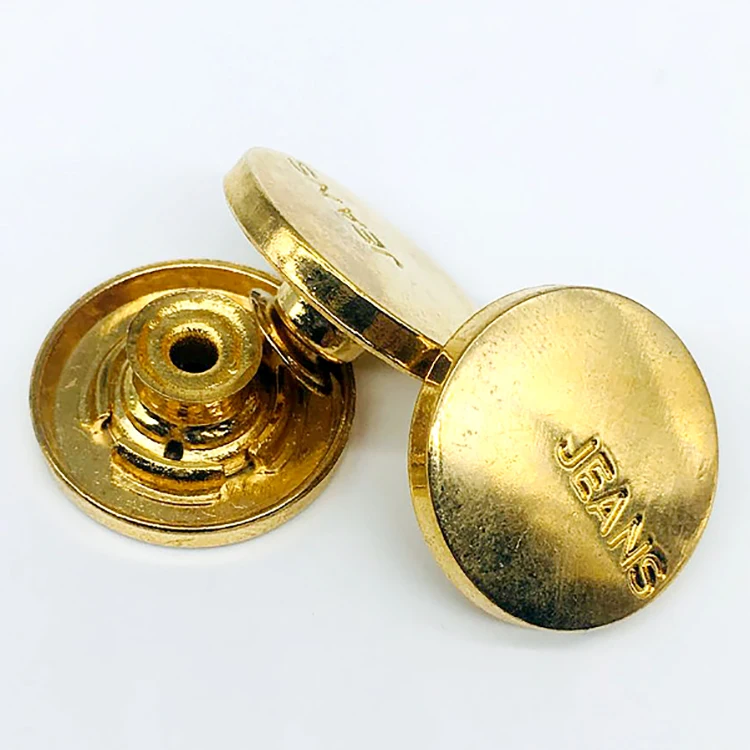 Custom Garment Denim Iron Jeans Rivets Horn Buttons Custom Decorative Metal Button Luxury Metal Gold Metal Buttons