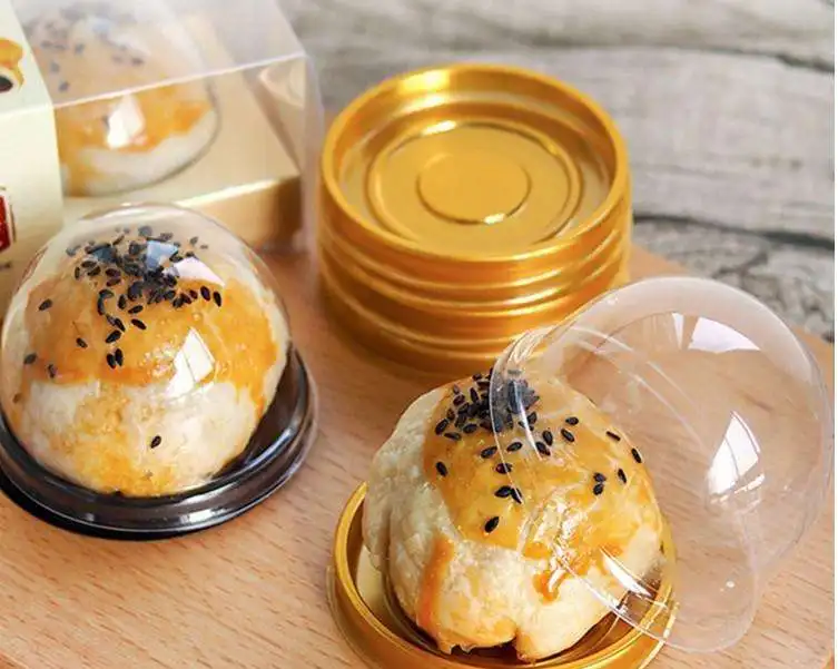Wholesale Custom Size Transparent Round Pet Tiramisu Dessert Container Pastry Packaging Clear Plastic Dessert Box With Lid