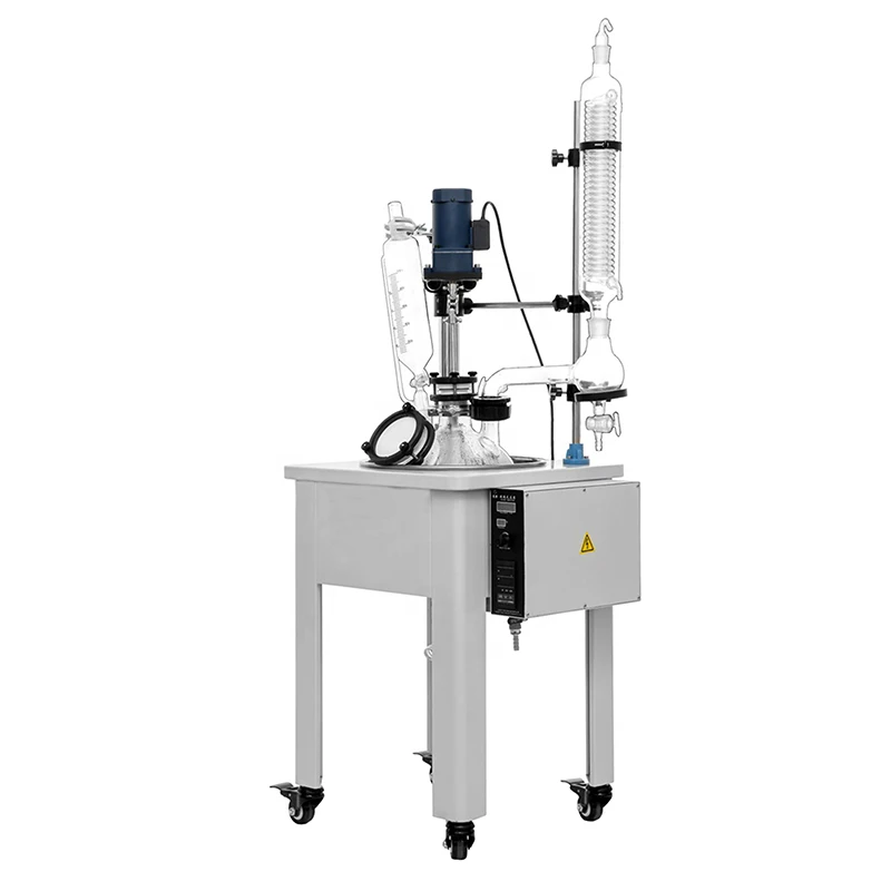 Однослойный стеклянный реактор химического реактора с нагревательной катушкой, 5 л, 10 л, 20 л, 30 л, 50 л, 100 л