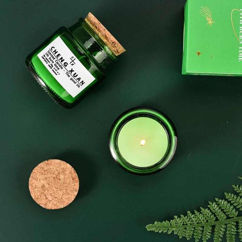 Manufacturer Supply Luxury Glass Jar Natural Organic Soy Wax Candles Amber Scented Candles Private Label Scented