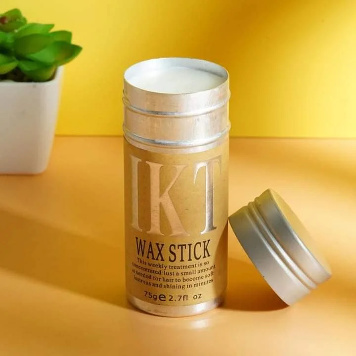 Popular IKT Wax Stick For Hair Avocado Hair Strong Edge Control  75g Aluminum bottle IKT Hair Wax stick