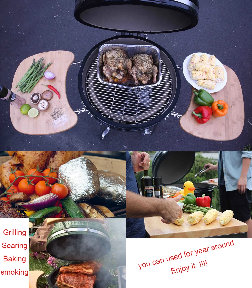 Auplex big 21 inch XL Size Ceramic Kamado komodo Joe Charcoal BBQ Grill for Barbecue Party