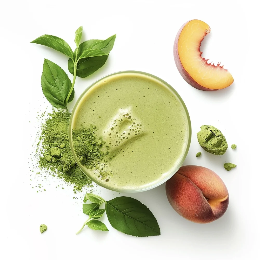 Organic Extra Peach  Flavour Matcha Powder For Drink Making