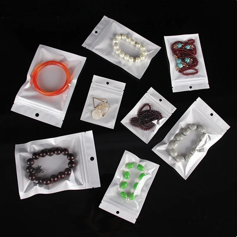Hoyo Resealable Clear Plastic Zipper Bags Customized Logo Printing Ziplock Bag For Reclose Accessories Jewelry Packing