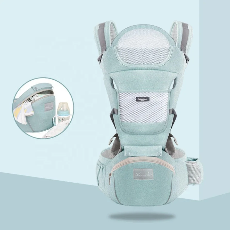 
2019 Amazon Breathable high quality hip seat pure cotton baby wrap carrier 