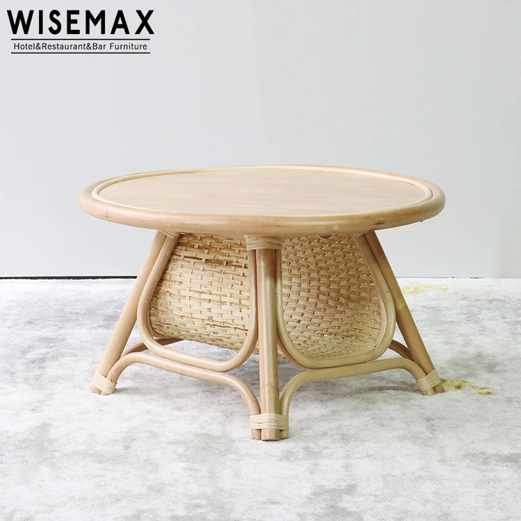 Мебель WISEMAX из Индонезии маленький круглый кофейный столик ротанга в японском и скандинавском стиле для гостиной художественный креативный