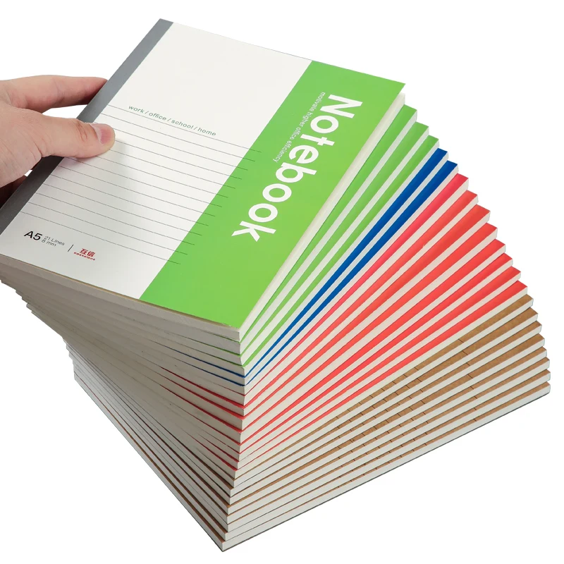 FSC Certificated Factory Customized Logo Printing A4 A5 A6 All Kinds Of Lined Page Soft Cover Students Exercise Notebooks