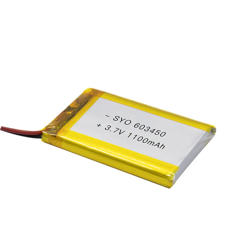 
Hot Selling Rechargeable Battery 3.7V 1100mAh Li Polymer Battery 603450 LiPo Battery 
