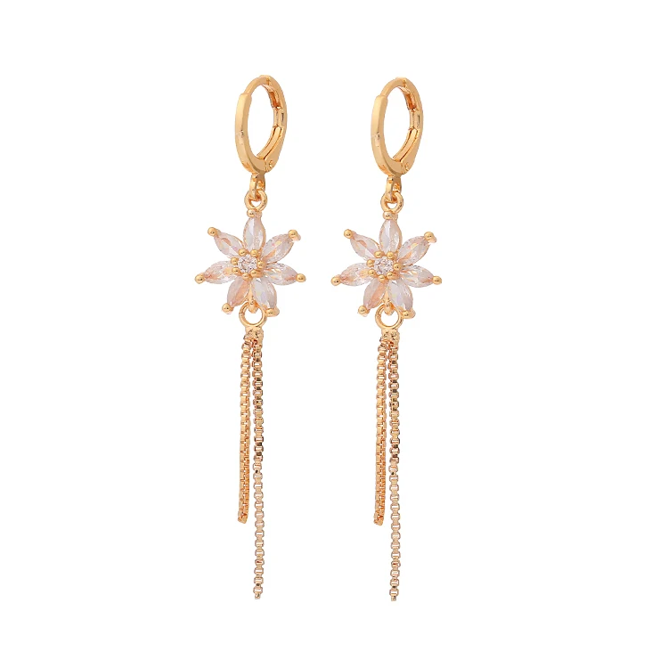 Wholesale Cheap Fashionable 18k Gold Plated Hanging Earrings For Women