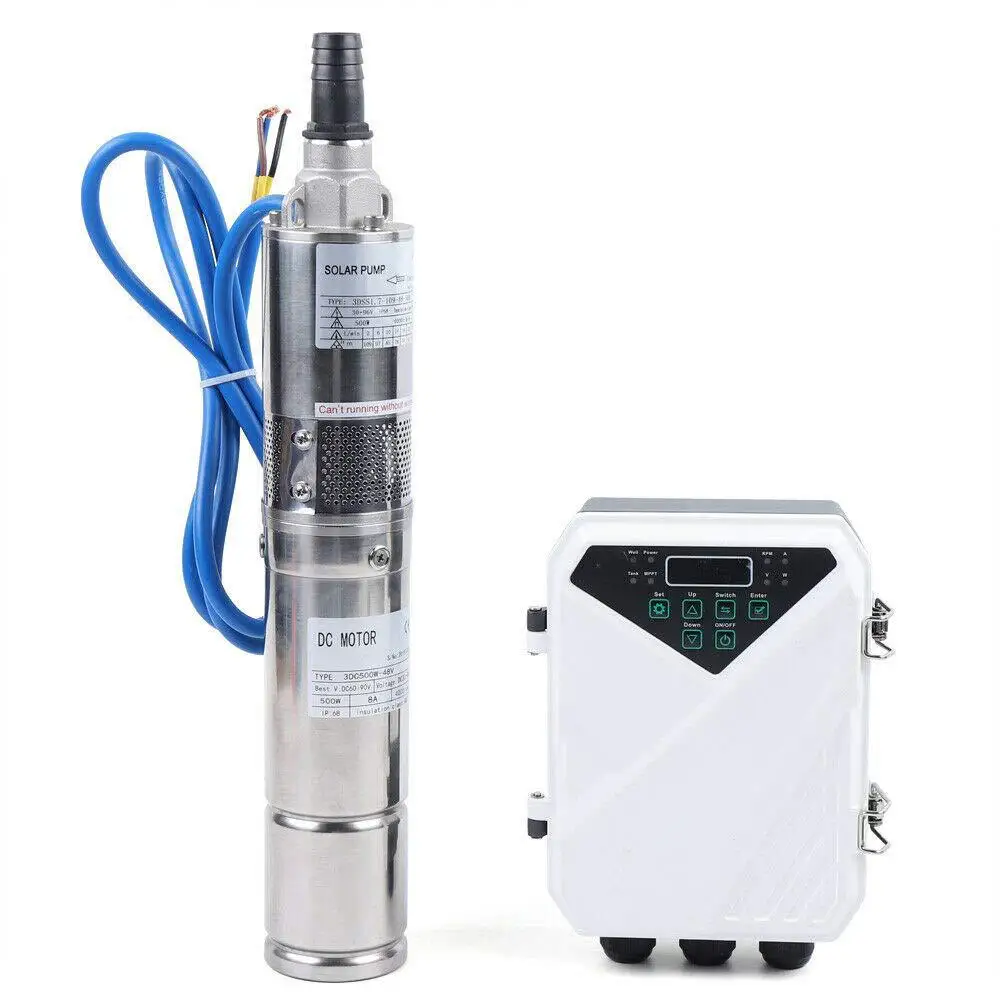 3-inch micro solar screw pump, high-lift DC brushless submersible pump, stainless steel deep well pump
