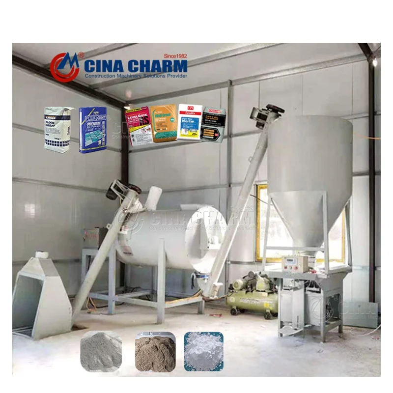 Cost-effective Simple dry powder blending Dry Mortar Production Line for Tile Adhesive Making Machine
