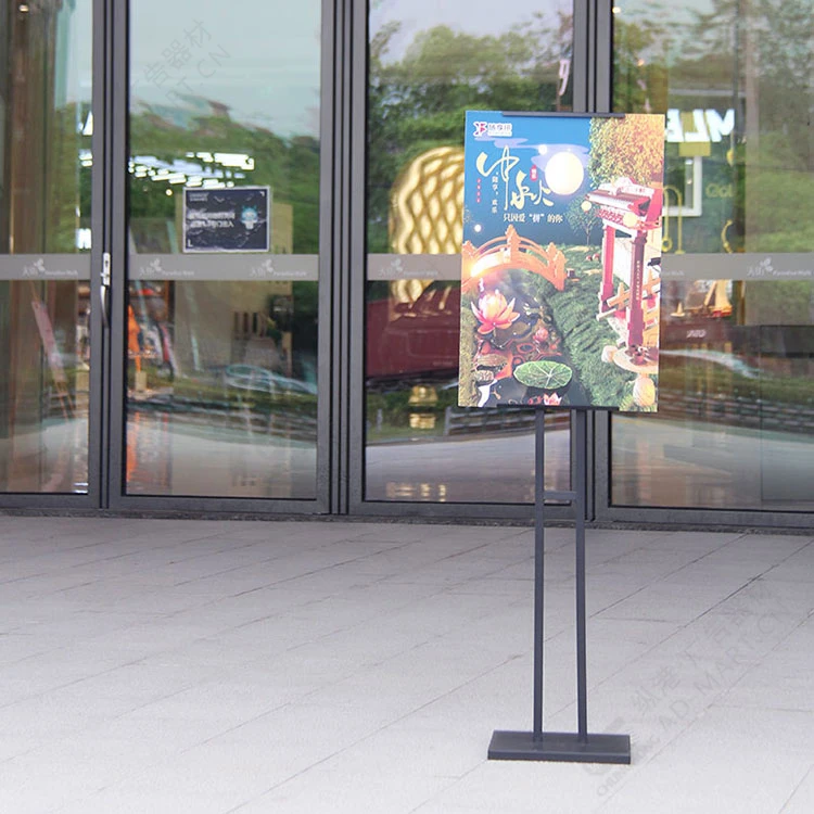 Floor Standing Poster Displays Sign Holder Adjustable Rotating Hanging Metal Frame KT Board Poster Stand For Holding Menu