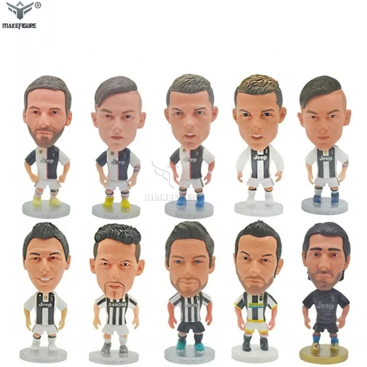 Custom Made 3inch PVC Soccer Player Figure Lifelike Football Celebrity 3D Mini Football Team Player Figure Toy